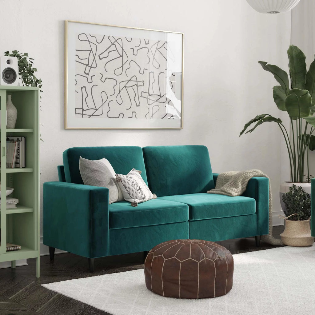 Gray Linen 3 Seater Sofa J664193