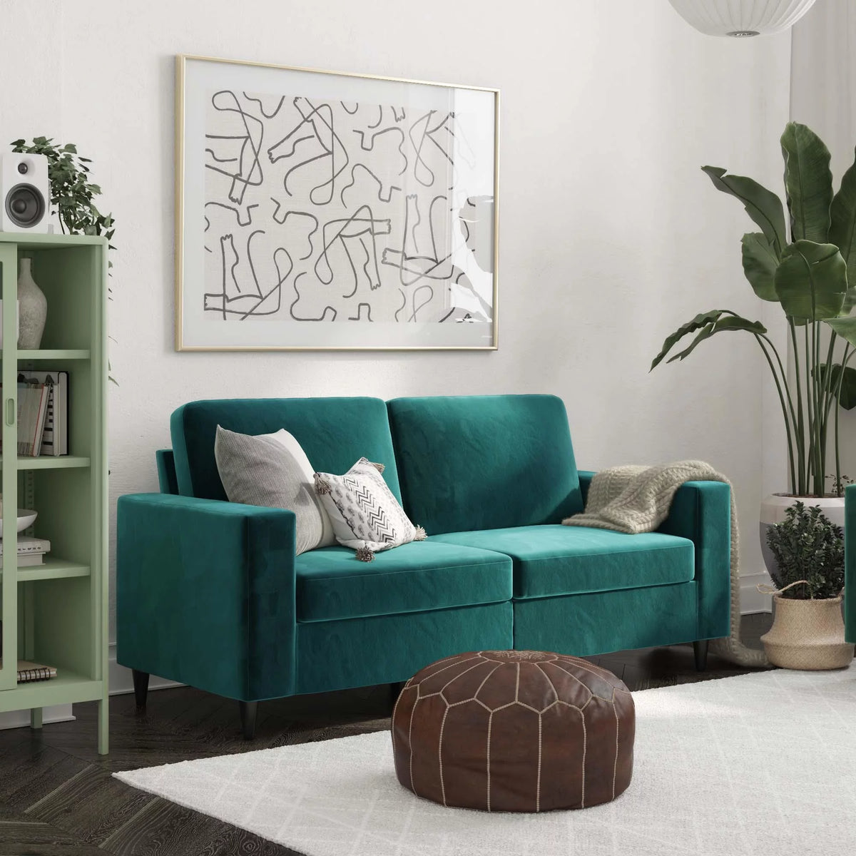 Gray Linen 3 Seater Sofa J664193
