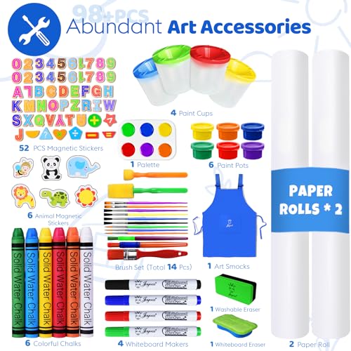Adjustable Wooden Kids Art Easel with Whiteboard & Chalkboard Y87781
