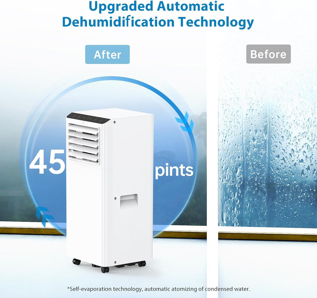 Portable 8000 Btus 3-in-1 Air Conditioner with Exhaust Hose & Window Kit O9628