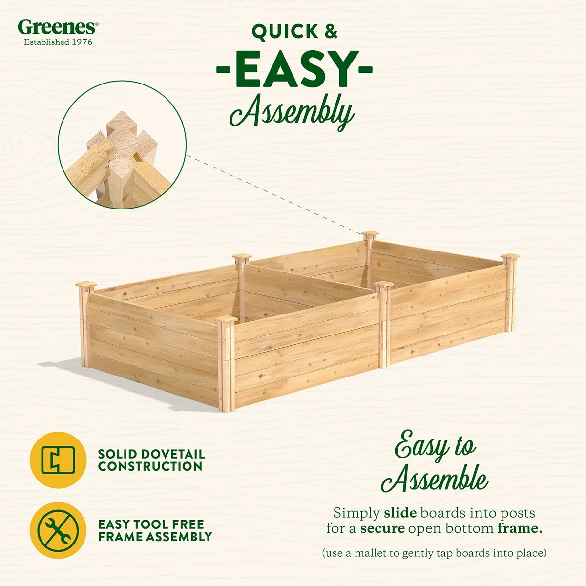 48" x 96" x 17.5" Cedar Raised Garden Bed M393663