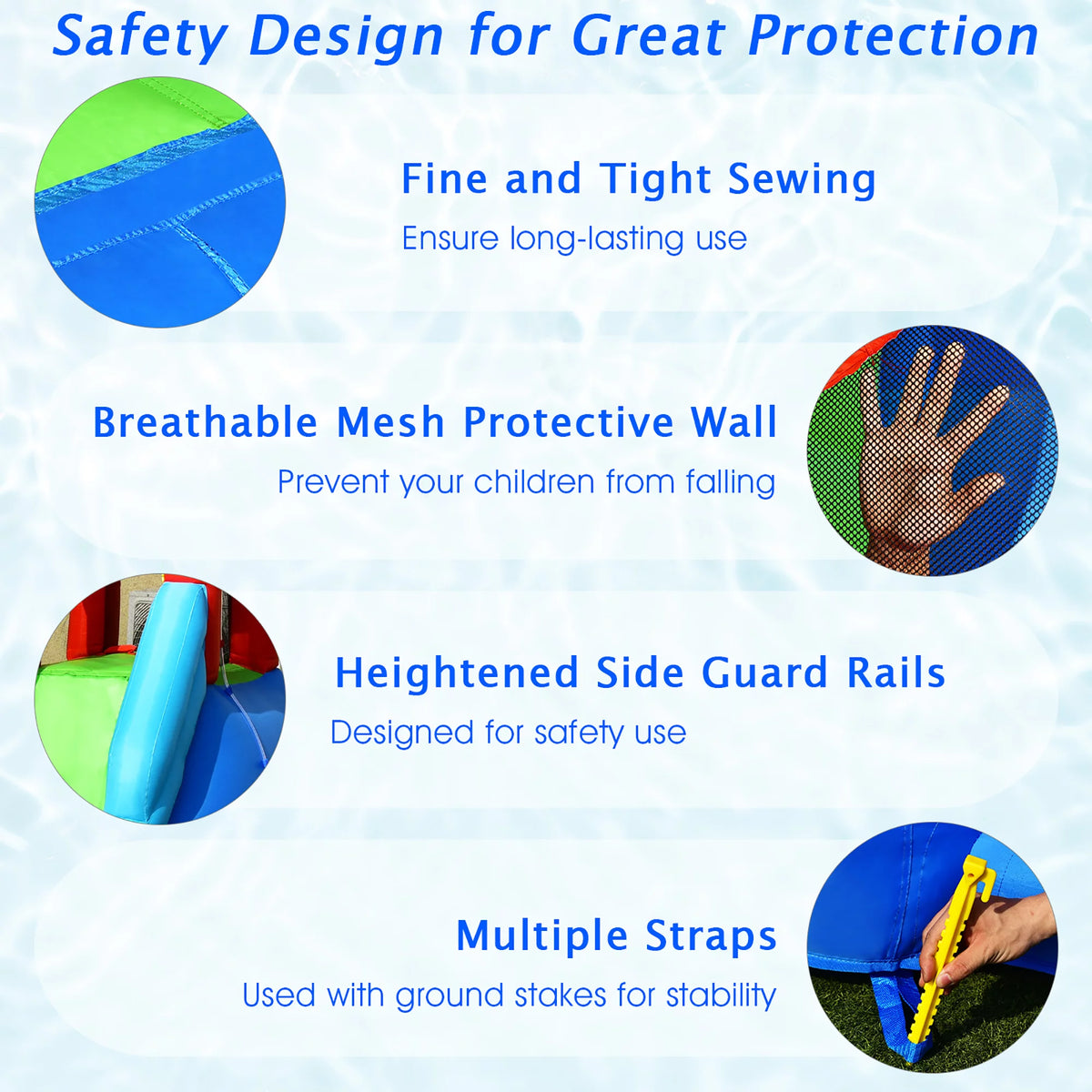 9-in-1 Inflatable Water Slide Bounce Castle Splash Pool Z1129