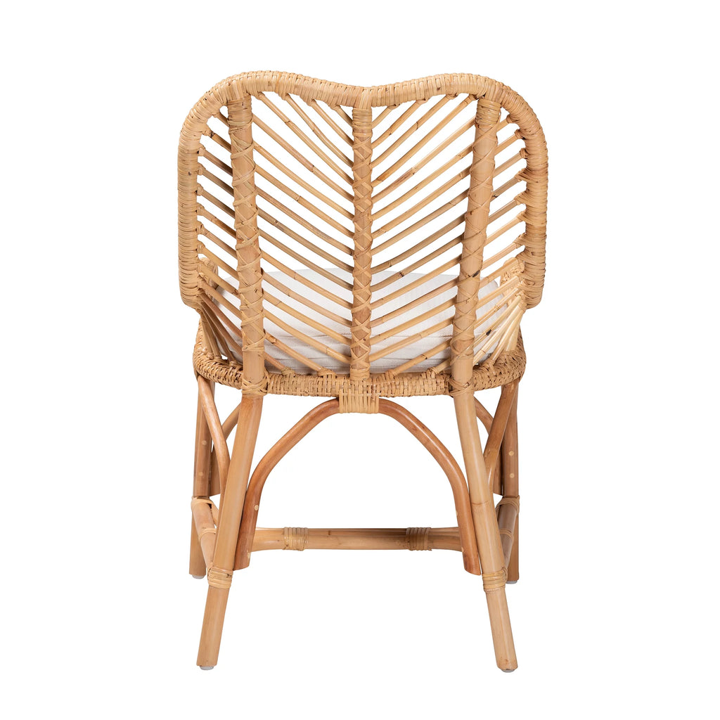 Natural Brown Rattan Dining Chair Q812926