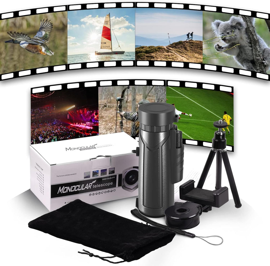 12X50 Waterproof Monocular Telescope with Phone Holder & Tripod N40961