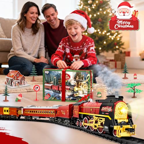 Electric Model Train Set with Smoke, Lights & Sound U266