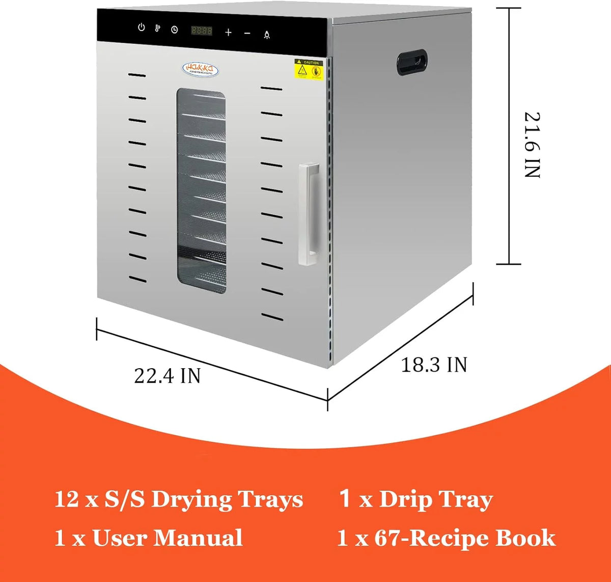12 Trays Stainless Steel Dehydrator X798032