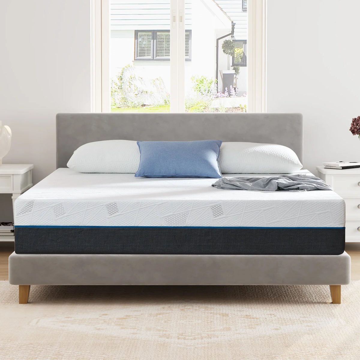 Queen 10 Medium Gel Memory Foam Mattress I666214