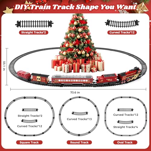 Electric Model Train Set with Smoke, Lights & Sound U266