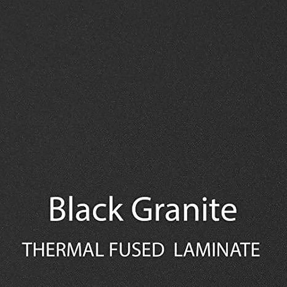 Black Granite Gray Chrome Desk with Casters G8139