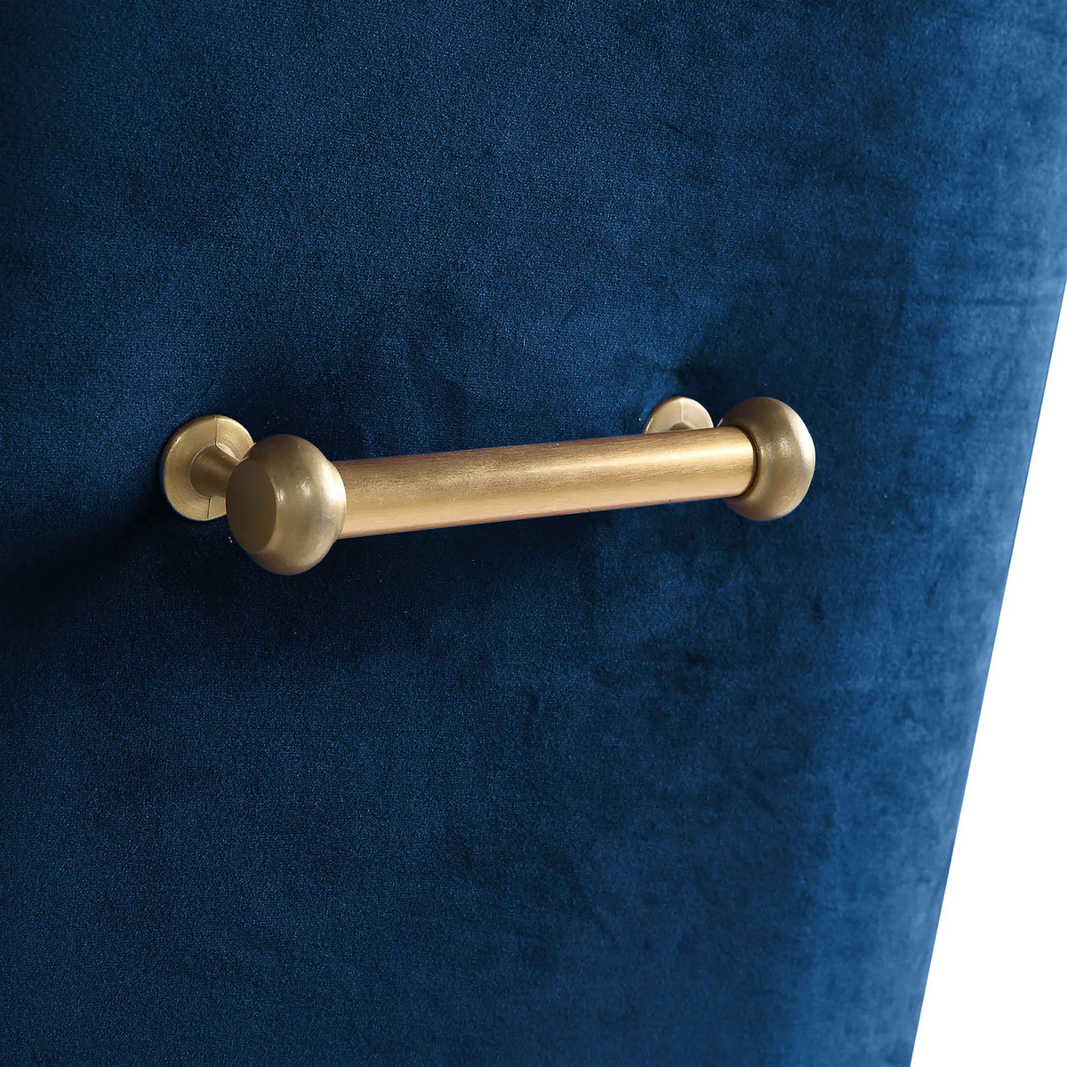 Navy Velvet Side Chair with Gold Legs R351554
