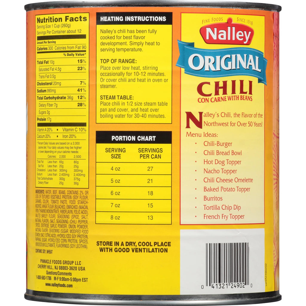 Chili Con Carne With Beans and Cheese Family Size 106 oz J811701