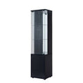 Wooden Lighted Curio Cabinet Black A587