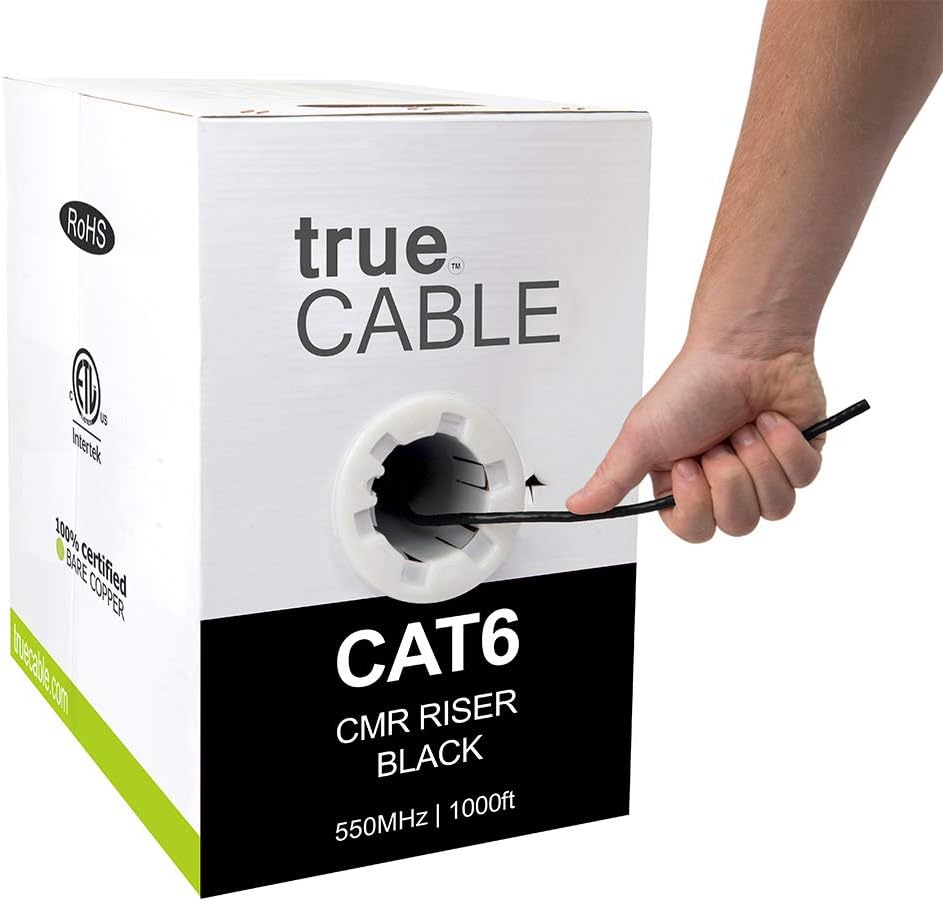 Blue 1000ft Cat6 Riser Bulk Ethernet Cable E53185