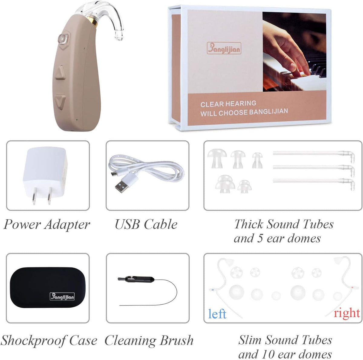 Rechargeable Hearing Amplifier with 4 Channels C477402