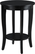 White Round End Table H4455