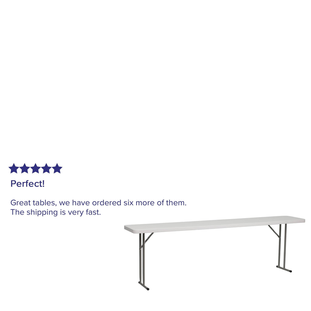 Granite White Plastic Folding Training Table P920