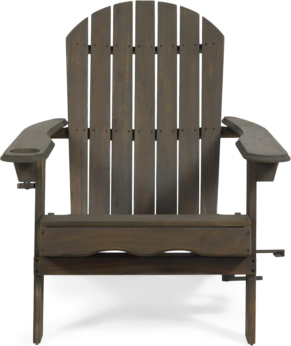 Gray Acacia Wood Folding Adirondack Chair A391574