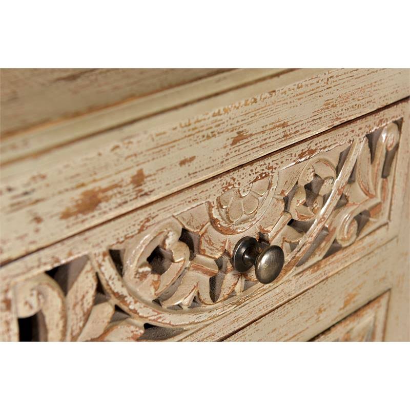 Distressed Grey Accent Cabinet W67708
