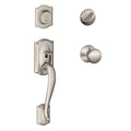 Satin Nickel Single Cylinder Handleset with Knob Z7256