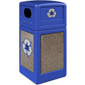42 Gallon Blue Recycling Can V360