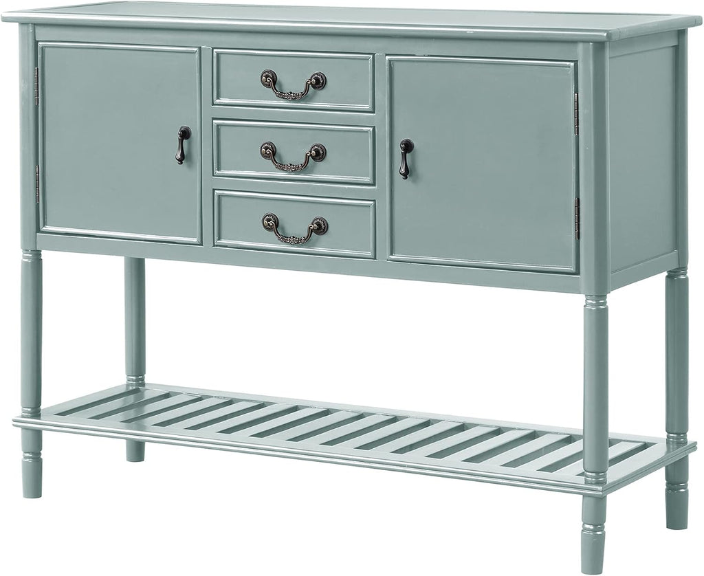 Solid Wood Console Table with 3 Drawers, 2 Cabinet and 1 Shelf Z711