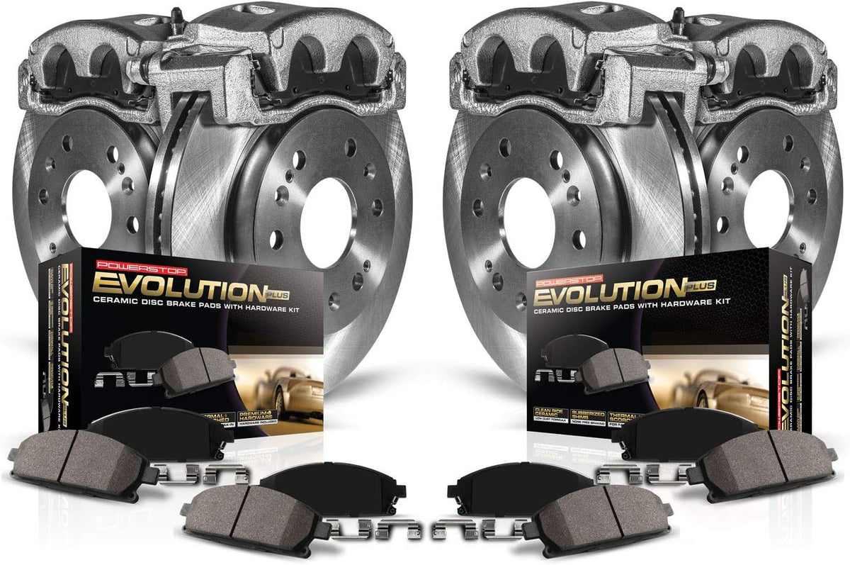 Front and Rear Caliper Kit with Brake Rotor and Brake Pads E576