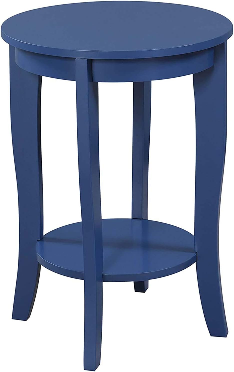 White Round End Table H4455