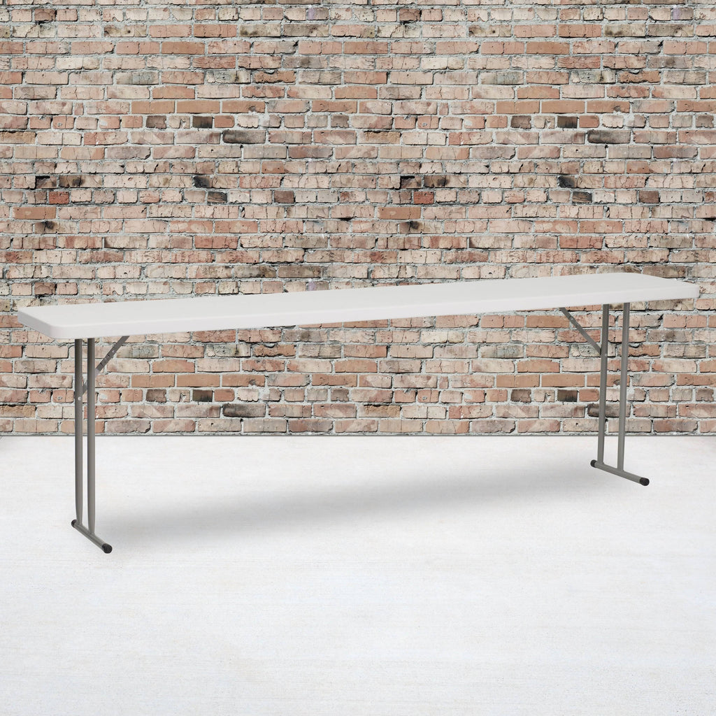 Granite White Plastic Folding Training Table P920