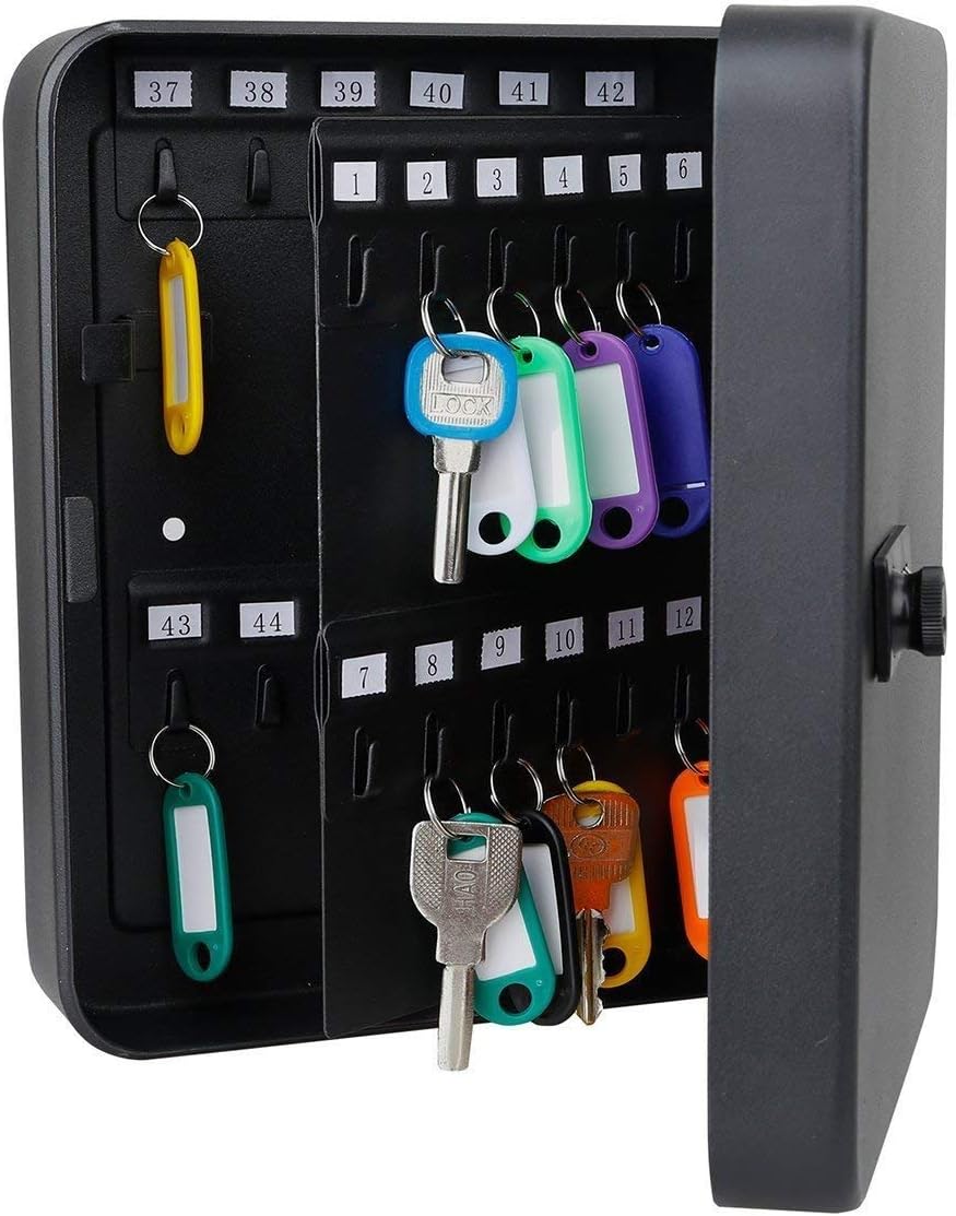 Steel Key Cabinet with Combination Lock, Holds 24 Keys S8351