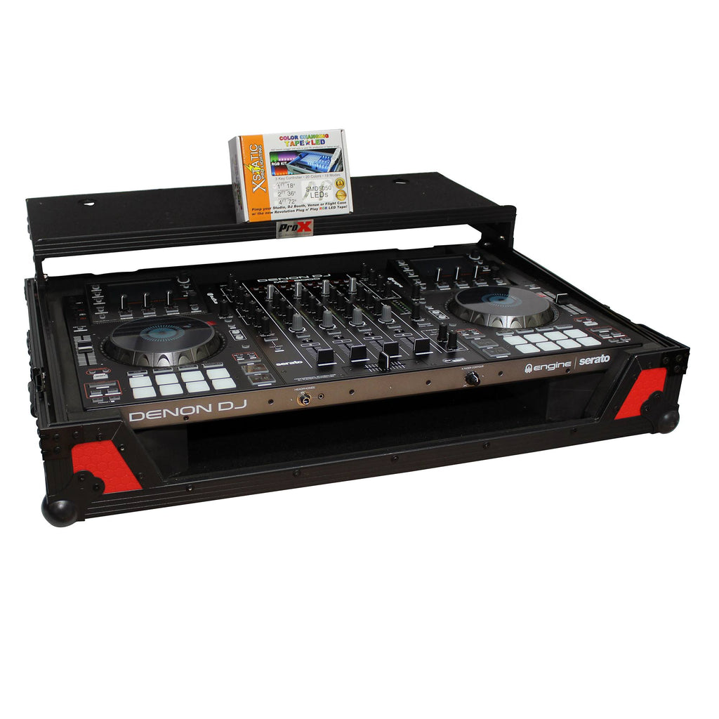 Red on Black Case with Shelf G144
