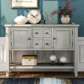 Solid Wood Console Table with 3 Drawers, 2 Cabinet and 1 Shelf Z711