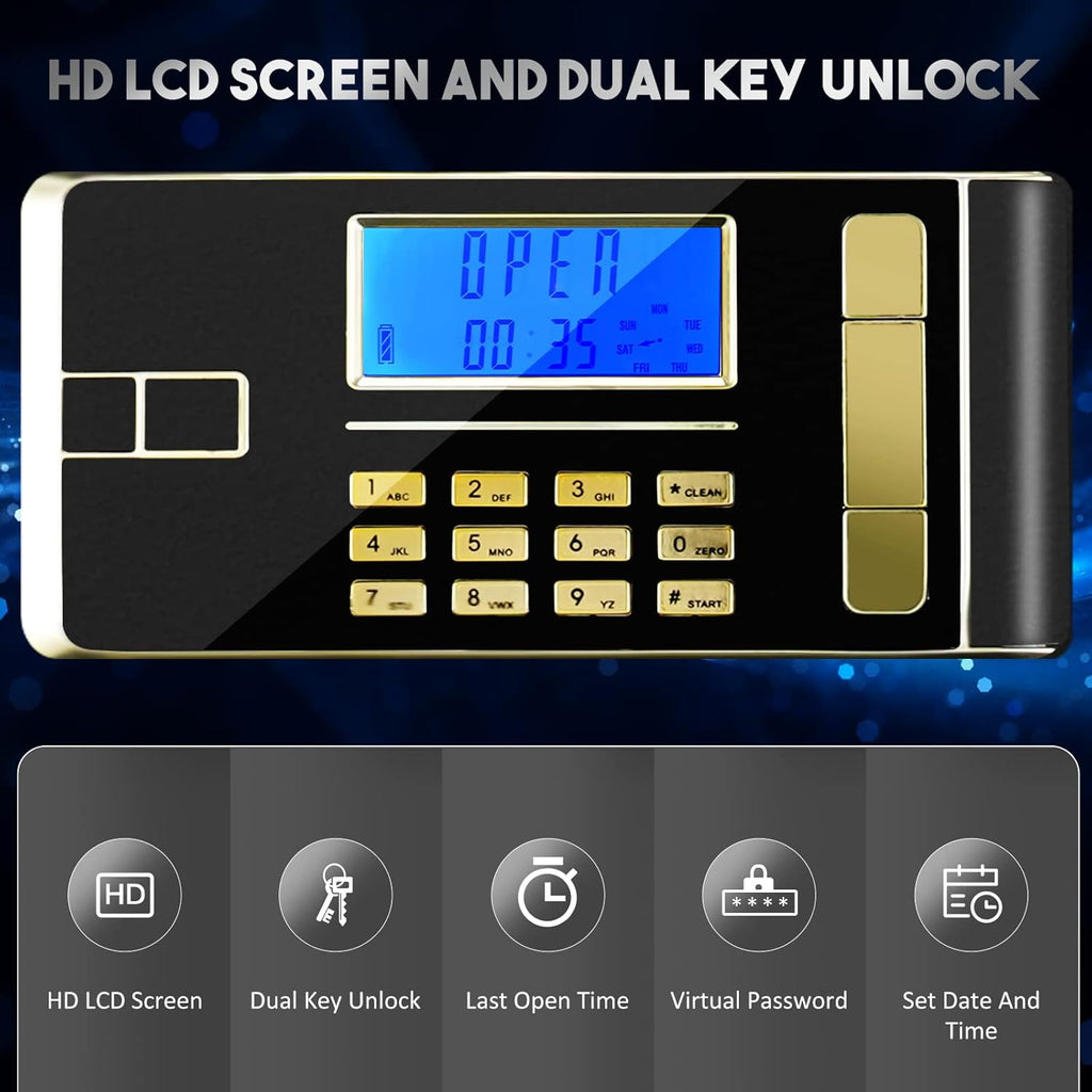 Large Fireproof Waterproof Safe Box with LCD Screen C251