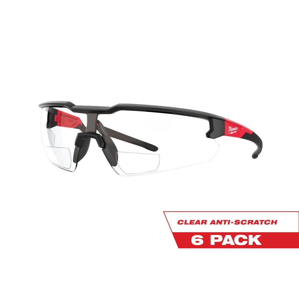 Bifocal Safety Glasses +1.50 Clear Anti-Scratch 6-Pack A352680