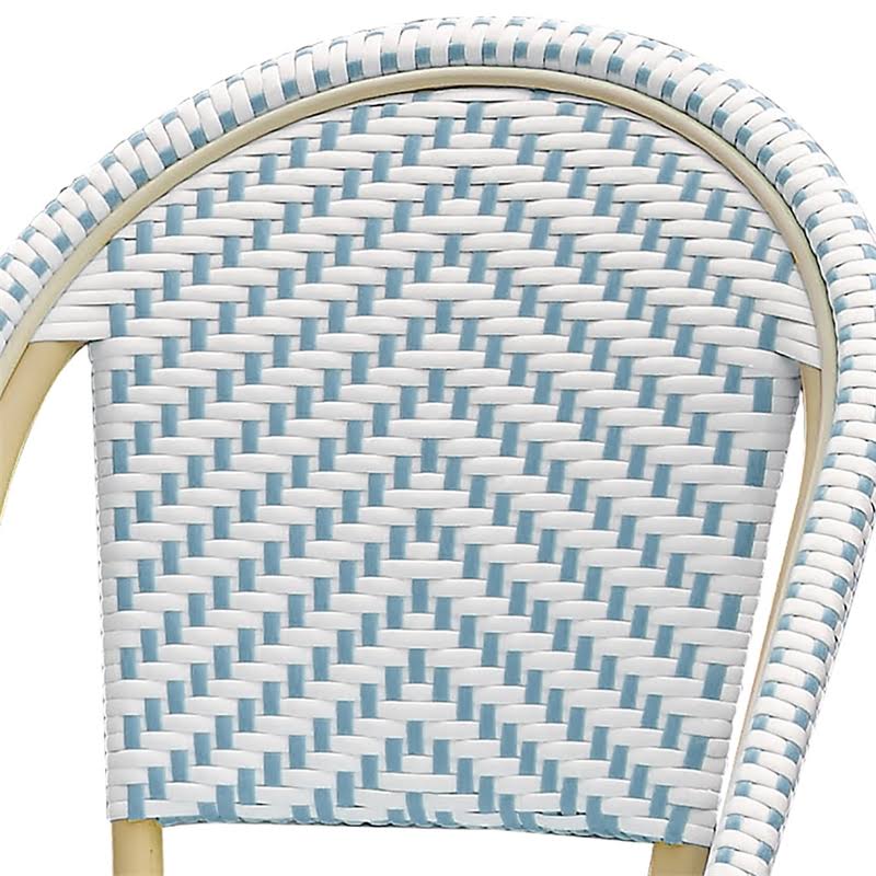 Blue Aluminum Patio Bar Chairs Set of 2 Z7658