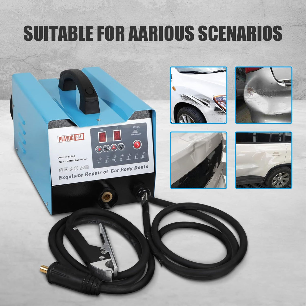 110V 3800A Stud Welding Machine 7 Modes Car Body Dents Repair Tool Kit R350882