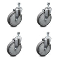 6 inch Thermoplastic Rubber Swivel Caster Set A325