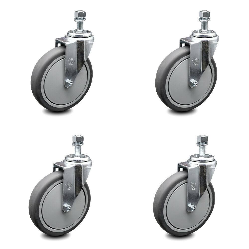 6 inch Thermoplastic Rubber Swivel Caster Set A325