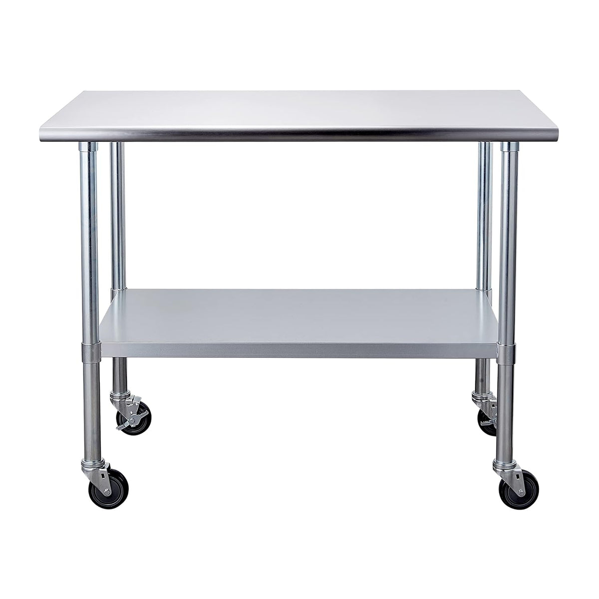 Stainless Steel Table 30 x 48 Inches with Caster Wheels D253273