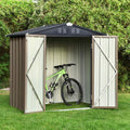 6x4 Galvanized Steel Storage Shed with Lockable Door L390905