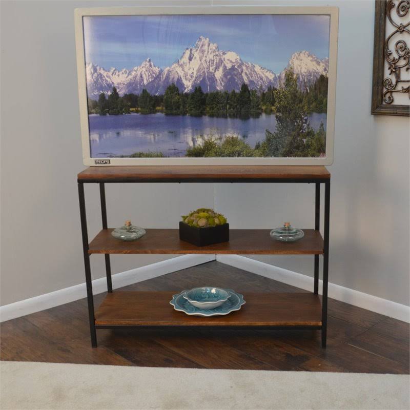 Chestnut Metal Frame Console Table K530