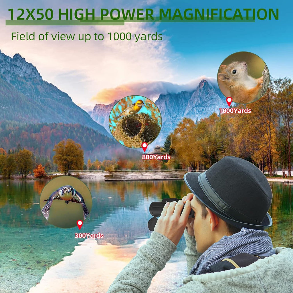 12X50 Waterproof Monocular Telescope with Phone Holder & Tripod N40961