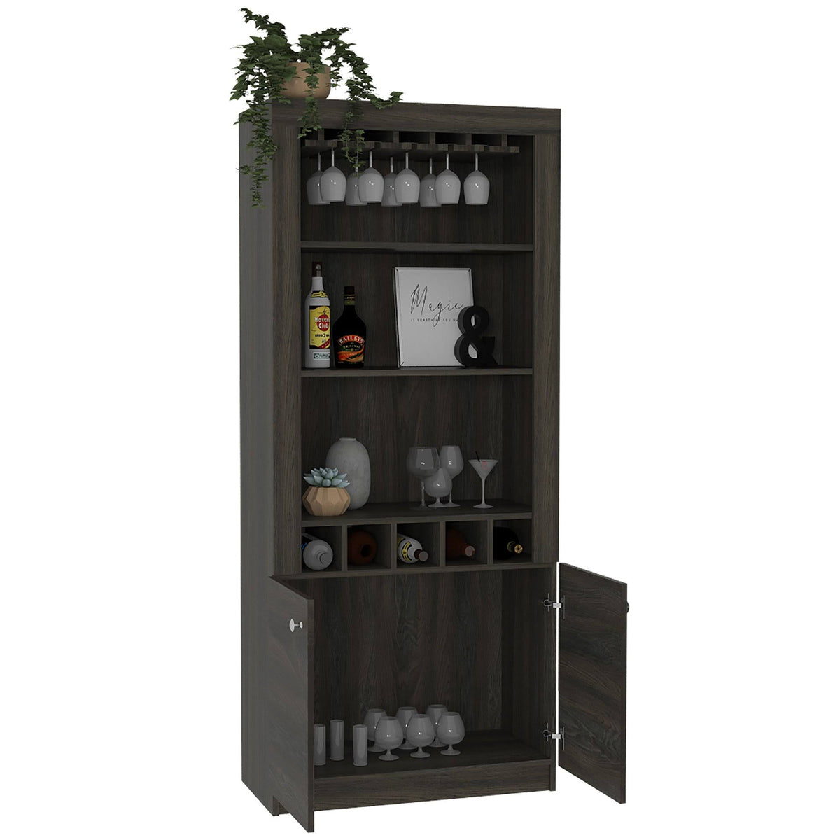 Dark Brown Bar Cabinet M779