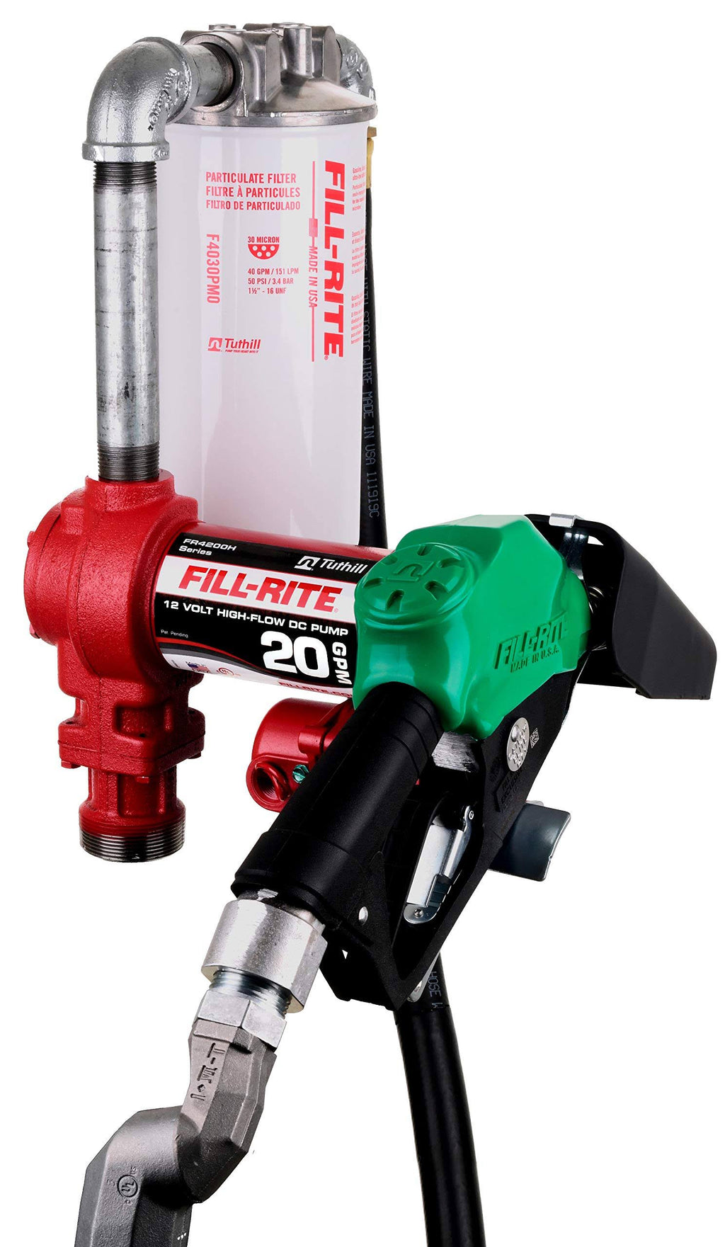 Cast Iron 12V 20-GPM Fuel Transfer Pump Kit T109495