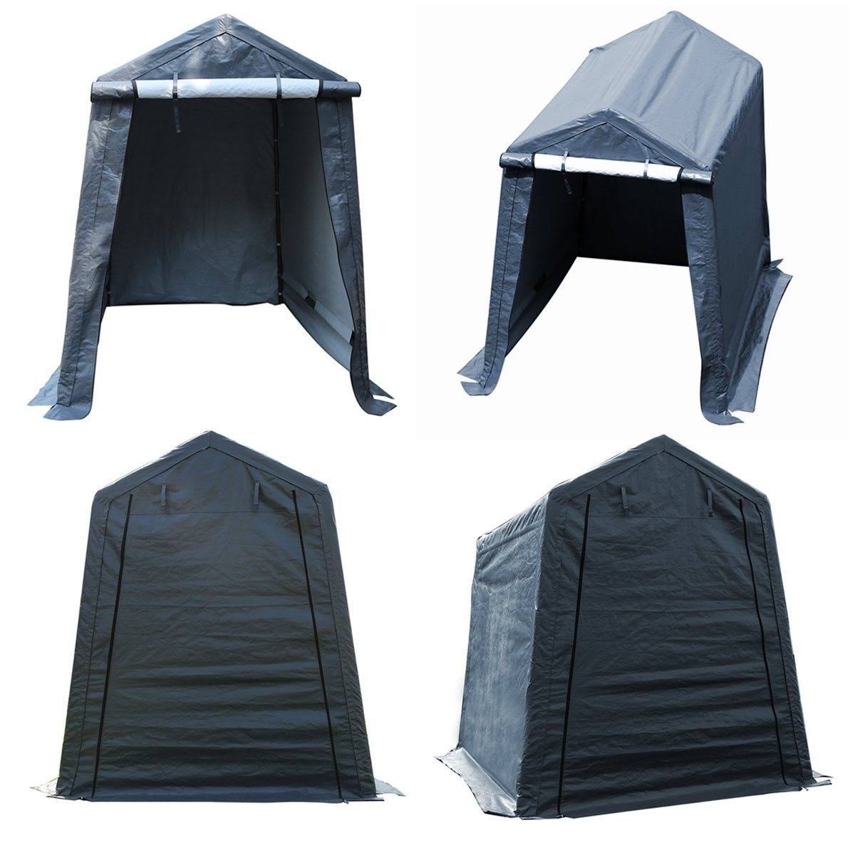 6 x 8 Feet Heavy Duty Grey Outdoor Storage Shelter N1721