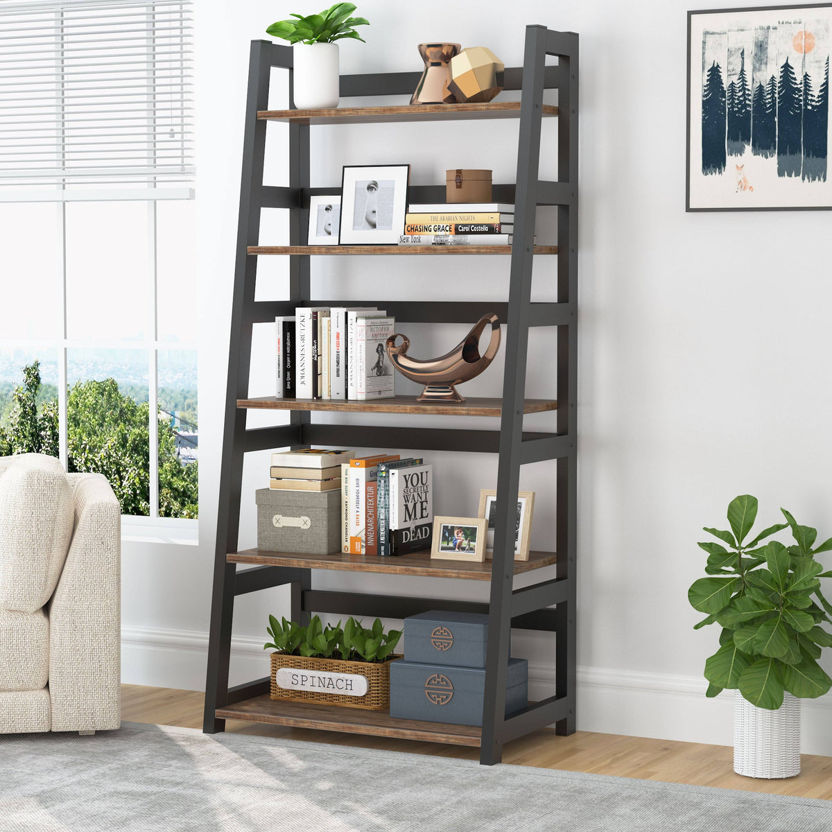 5-Tier Modern Bookshelf Q336