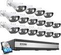 1080p 16 Channel Security Camera System with 2TB Hard Drive and 16 Bullet Cameras V777646