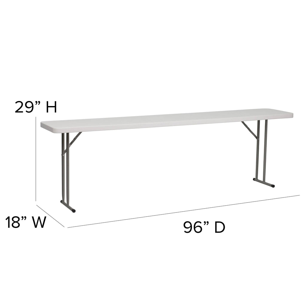 Granite White Plastic Folding Training Table P920