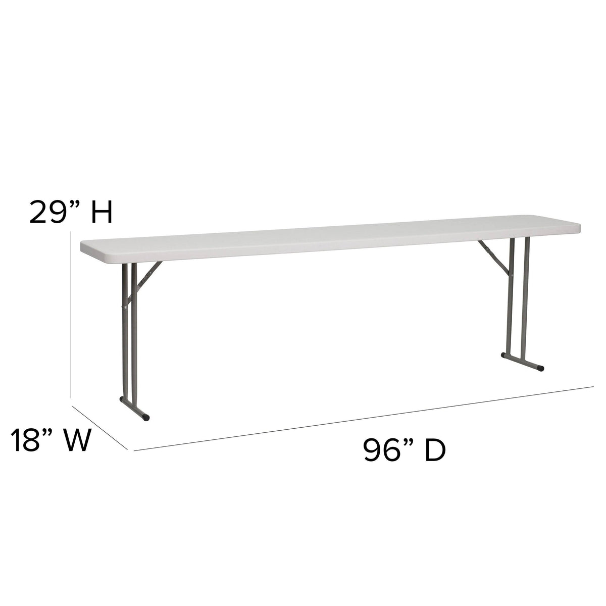 Granite White Plastic Folding Training Table P920
