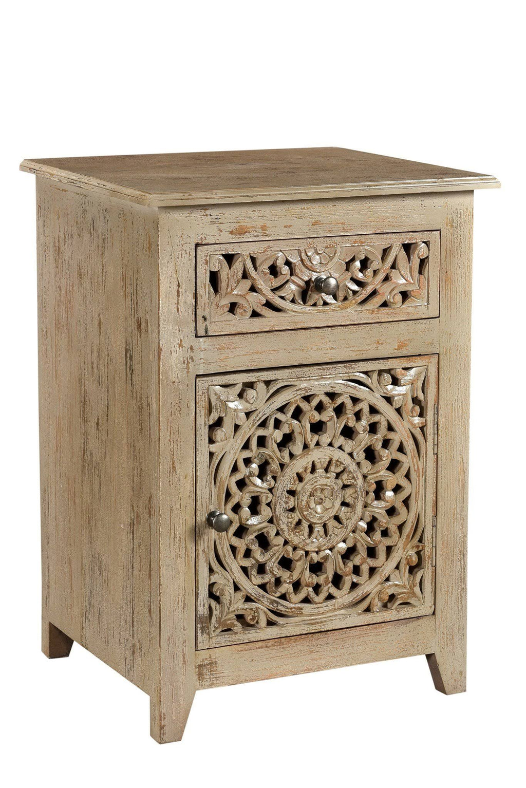 Distressed Grey Accent Cabinet W67708