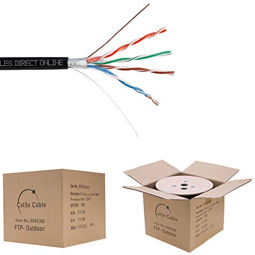 1000FT CAT5e FTP Outdoor 24 AWG Shielded Cable V4563